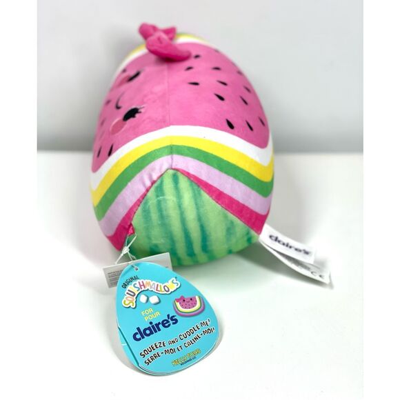Squishmallow Lieta the Watermelon Slice Plush Exclusive to Claire’s Rare 8” NWT - Picture 4 of 5